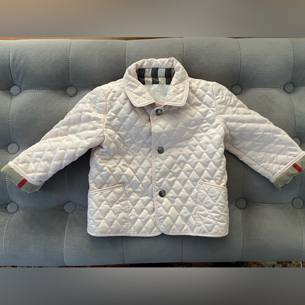 Burberry Collins Quilted Jacket in Light Pink